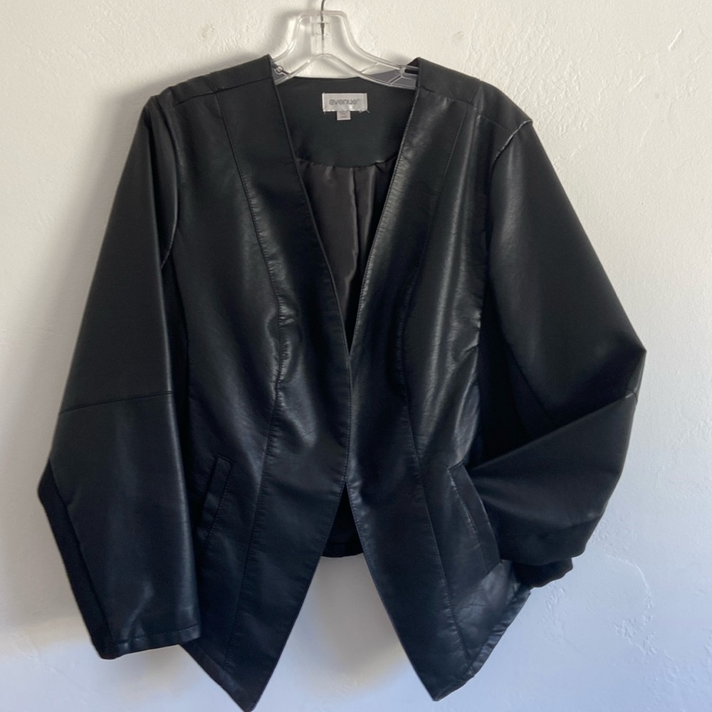 Motorcycle Style Pleather Jacket - image 1